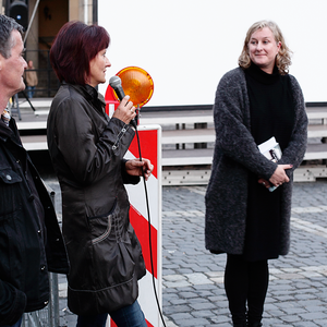 Begrüßung der Zuschauer durch die Kulturreferentin der Stadt Zittau, Frau Steudner.