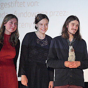 Szymon Ruczyński (Bester Kurzfilm, rechts) ® Hannes Rönsch